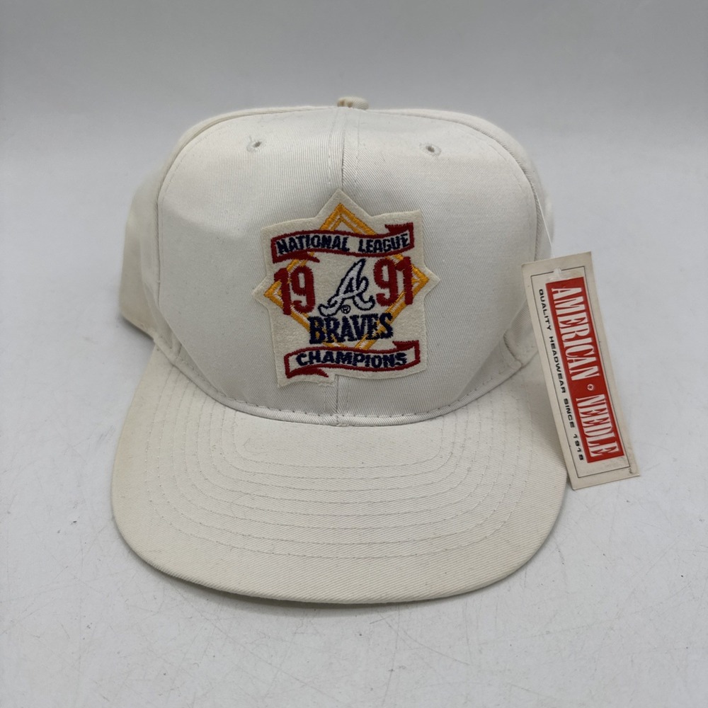 Atlanta Braves Hat 1991 National‎ League Champs Snapback Cap American Needle Vtg